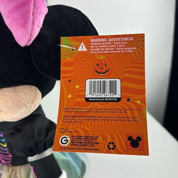 HALLOWEEN MINNIE MOUSE DISNEY HALLOWEEN OUTFIT NWT 22” TALL STANDS ON OWN PLUSH - Picture 7 of 7